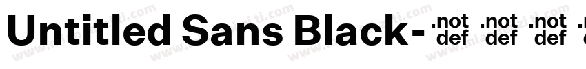Untitled Sans Black字体转换